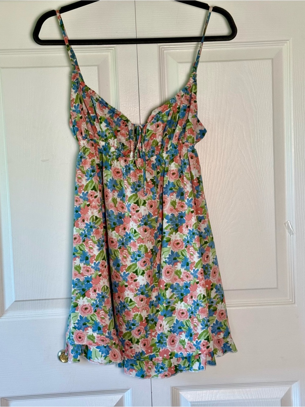 Princess Polly Floral Babydoll Mini Dress Cottagecore Coquette Sundress XXS